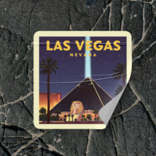 Vintage Las Vegas Nevada Vierkante Sticker