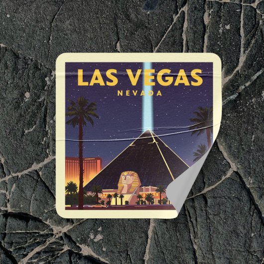 Vintage Las Vegas Nevada Vierkante Sticker