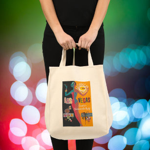 Vintage Las Vegas vrijgezellenfeest Tote Bag