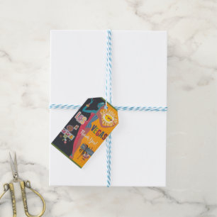 Vintage Las Vegas vrijgezellenfeest voor dames wee Cadeaulabel