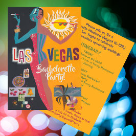 Vintage Las Vegas vrijgezellenfeest weekendfeest Kaart
