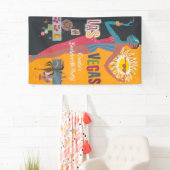 Vintage Las Vegas vrijgezellenfeestje  Spandoek (Insitu)