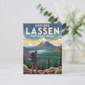 Vintage Lassen Volcanic National Park California Briefkaart (Staand voorkant)