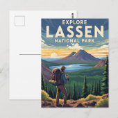 Vintage Lassen Volcanic National Park California Briefkaart (Voorkant / Achterkant)