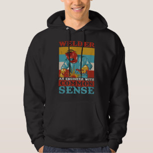 Vintage lasser Een ingenieur Gezond verstand Lasse Hoodie