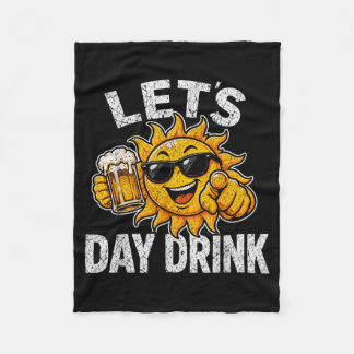 Vintage laten dag drinken grappige zon drinken hum fleece deken