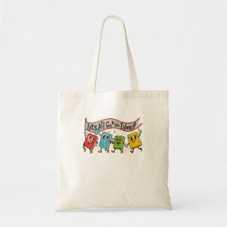 Vintage Laten we allemaal naar de Bibliotheek Mann Tote Bag