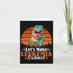 Vintage Laten we leukemie uitstellen tot Dinosaur Kaart