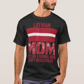Vintage Latvian Mom Latvia Flag Design For Day T-shirt