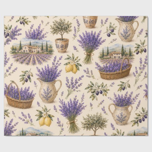 vintage lavendel inpakpapier  (Vlak)