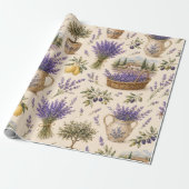 vintage lavendel inpakpapier  (Uitgerold)
