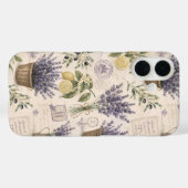 vintage lavendel iPhone 16 hoesje (Achterkant (horizontaal))