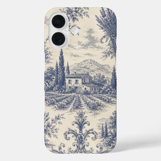 vintage lavendel iPhone 16 hoesje (Achterkant)