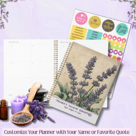 Vintage Lavendel Kruidige Keuken & Recept Planner