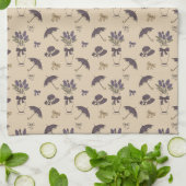 Vintage Lavendel Nostalgie Keukendoek Theedoek (Gevouwen)