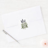 Vintage lavendel sticker - rond (Envelop)
