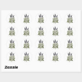Vintage lavendel sticker - rond (Vel)