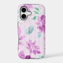Vintage lavendel waterverf bloemen iPhone hoesje