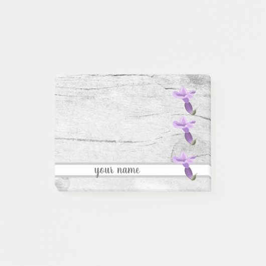 Vintage Lavendelblüte Post-it Klebezettel Post-it® Notes (Voorkant)