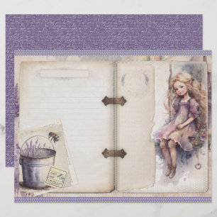 Vintage lavendelpapiervel