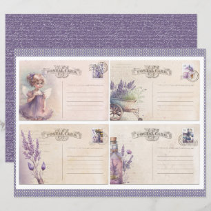 Vintage lavendelpapiervel
