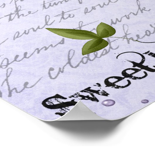 Vintage lavender Collage poster (Hoek)