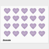 Vintage Lavender slaat de datum op Hart Sticker (Vel)