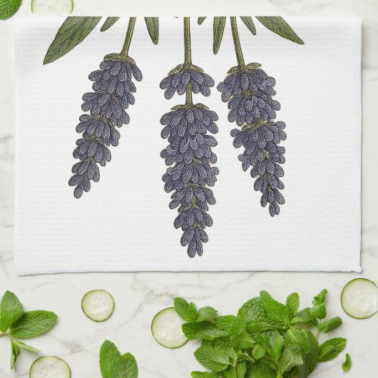 Vintage Lavender Theedoek (Gevouwen)