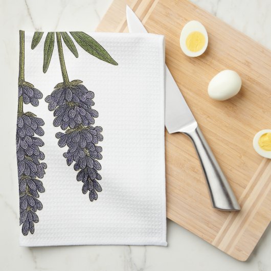 Vintage Lavender Theedoek (Quarter Fold)