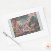 Vintage Lawn Gathering Rectangle Stickers (Envelop)
