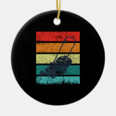 Vintage Lawn Mower Keramisch Ornament (Voorkant)