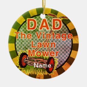 Vintage Lawn Mower Keramisch Ornament