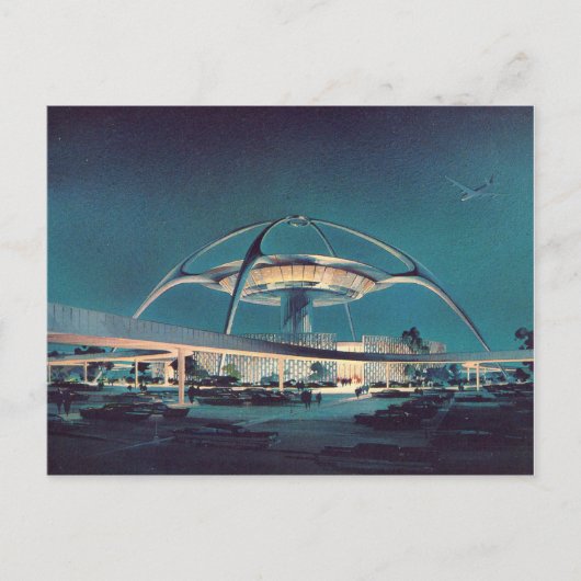Vintage LAX Los Angeles Airport Briefkaart (Voorkant)