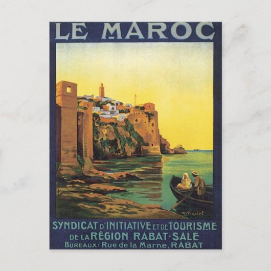 Vintage Le Maroc Marokko Briefkaart (Voorkant)
