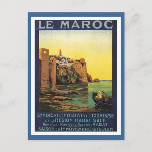 Vintage Le Maroc Marokko Briefkaart (Voorkant)
