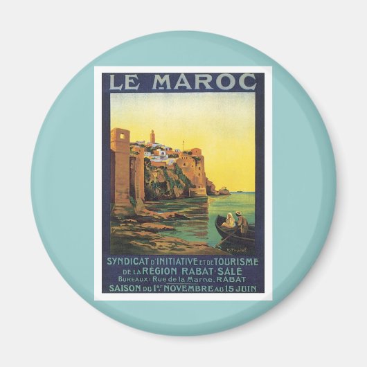 Vintage Le Maroc Marokko Magneet (Voorkant)