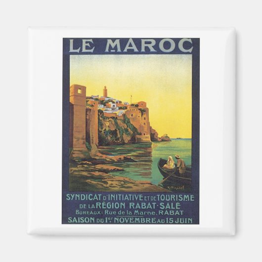 Vintage Le Maroc Marokko Magneet (Voorkant)