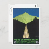 Vintage Le Mont Blanc Frankrijk Briefkaart (Voorkant / Achterkant)