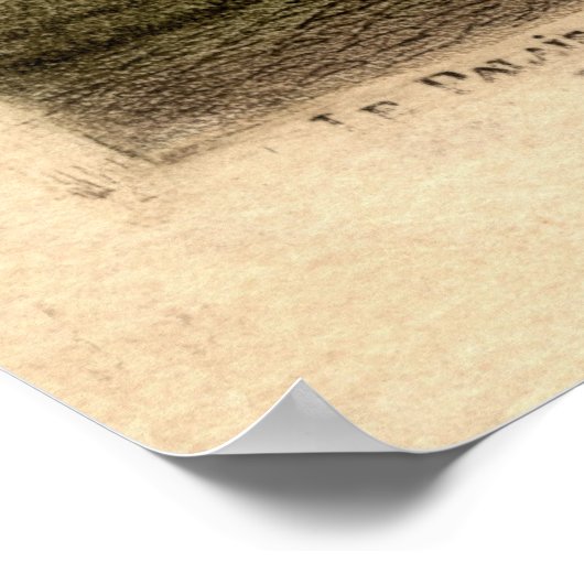 Vintage Le Palais de FONTAINEBLEAU POSTER (Hoek)