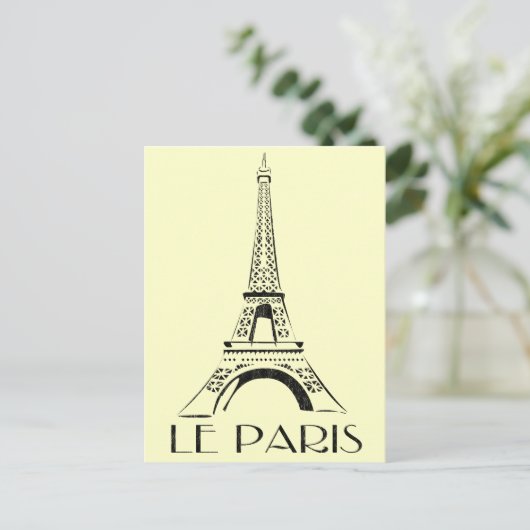 vintage le paris briefkaart (Staand voorkant)