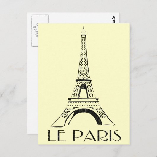 vintage le paris briefkaart (Voorkant / Achterkant)