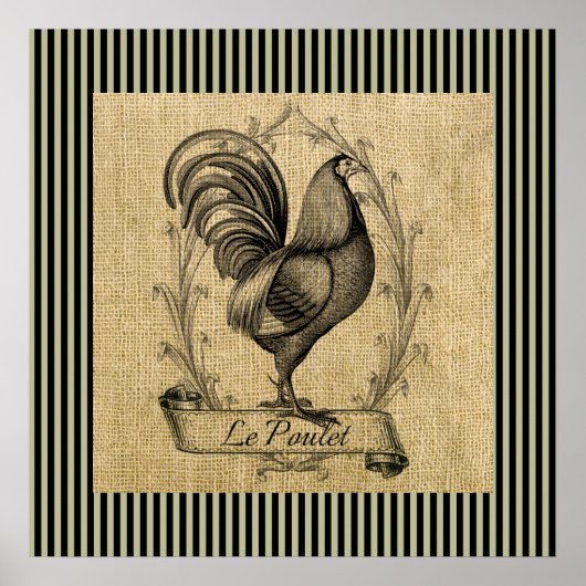 Vintage Le Poulet Poster (Voorkant)