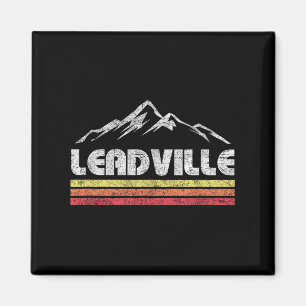 Vintage Leadville Colorado Retro Mountain Bike Ski Magneet