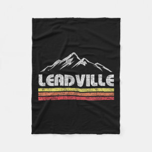 Vintage Leadville Colorado Retro Mountainbike Ski Fleece Deken