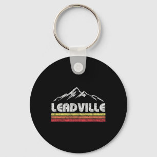 Vintage Leadville Colorado Retro Mountainbike Ski Sleutelhanger