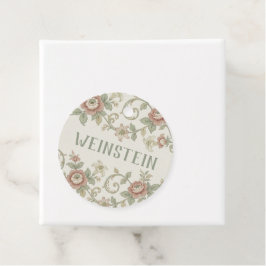 Vintage Leaf Purim Bedankjes Labels