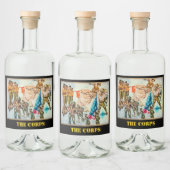 Vintage Leatherneck dranklabels Likeurfles Etiket (Flessen)