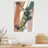 Vintage Leaves Art Poster (Keuken)