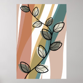 Vintage Leaves Art Poster