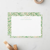Vintage Leaves Personal Stationery Note card Notitiekaartje (Voorkant / Achterkant in situ)